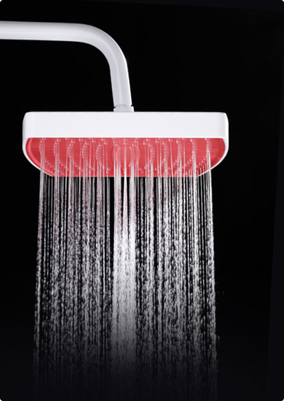 White Digital Display Constant Temperature Shower System DG06345-SHW