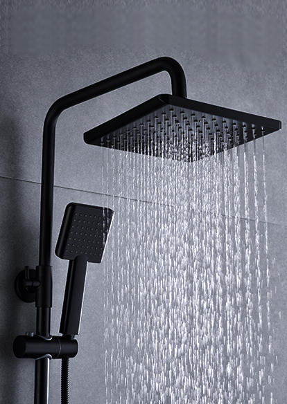 Black Digital Display Constant Temperature Shower System DG06345-SHW 