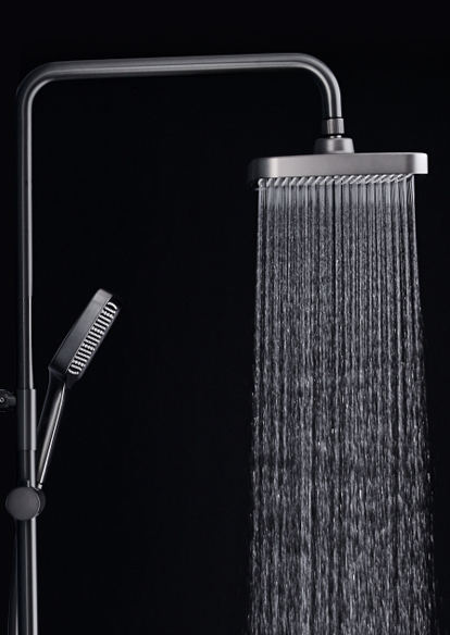 Gunmetal U-shaped Piano Shower Set DG102 