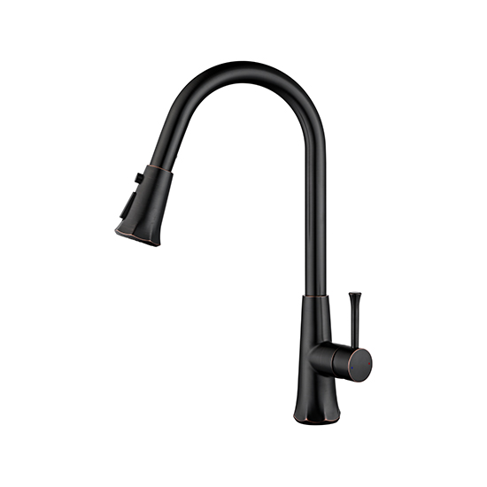 pull-down Spring Black Touchless Brass Kitchen Sink Faucets