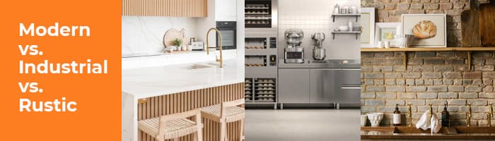 Modern vs. Industrial vs. Rustic